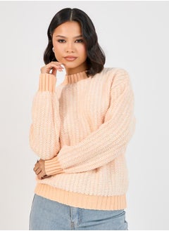 Regular Fit Regular Length Mixed Yarn Sweater