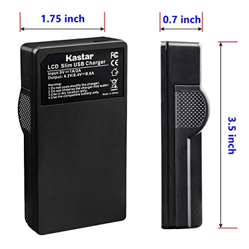 Kastar Battery (X2) & LCD Slim USB Charger for Sony NP-FH50 NP-FH40 NP-FH30 NP-FP50 NP-FP51 and Sony A230 A290 A390 DSC-HX1 HX100 HX100V HX200 HX200V HDR-TG1E TG3 TG5 TG7 Camera - Image 4