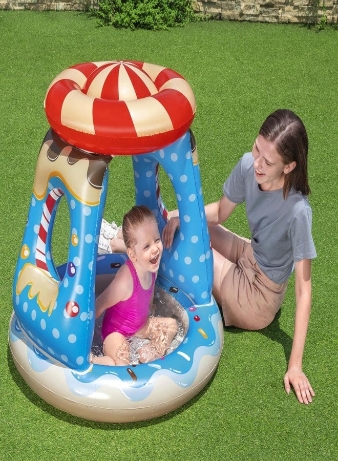 Bestway: H2OGO! Candyville Playtime Pool - 36 x 36 Inflatable Baby Mini Splash Pool, UV Protection Sunshade, Candy Inspired Design, Toddler & Kids 2+ - Image 4