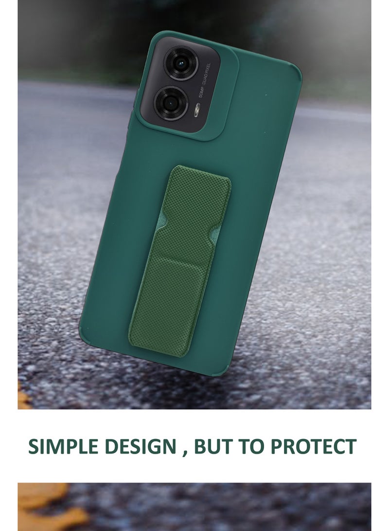 GMATE Motorola Moto G24 - Super Stylish  Bumper Hard Silicone Case with Hand Grip and Extra Protection-Green - Image 2