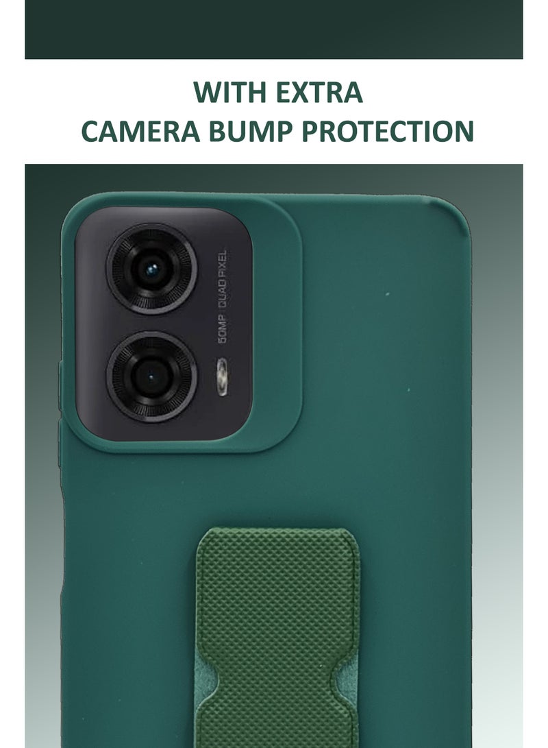 GMATE Motorola Moto G24 - Super Stylish  Bumper Hard Silicone Case with Hand Grip and Extra Protection-Green - Image 3