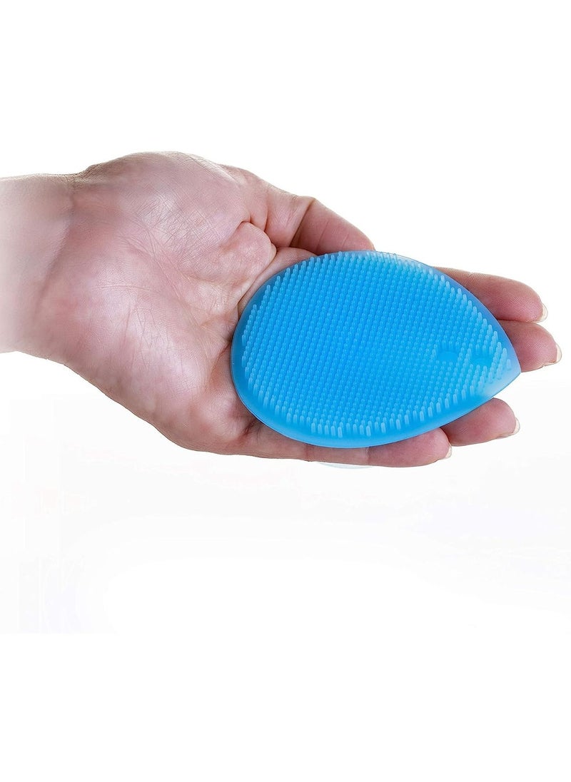 Gonice - Face Silicone Scrubber - Facial Cleansing Pads - Soft Silicone Shower Brush - Exfoliating Skin Massage Scrubber - Fit for Sensitive and All Kinds of Skin (2 Pack Blue) - Image 1