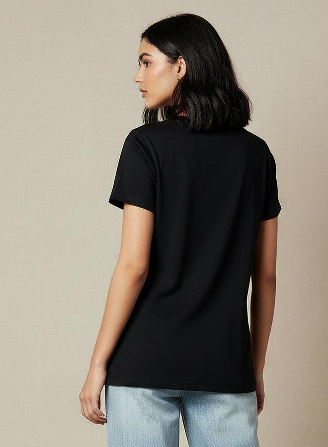 SP Characters Cotton T-shirt with Hello Kitty Embroidery - Image 4