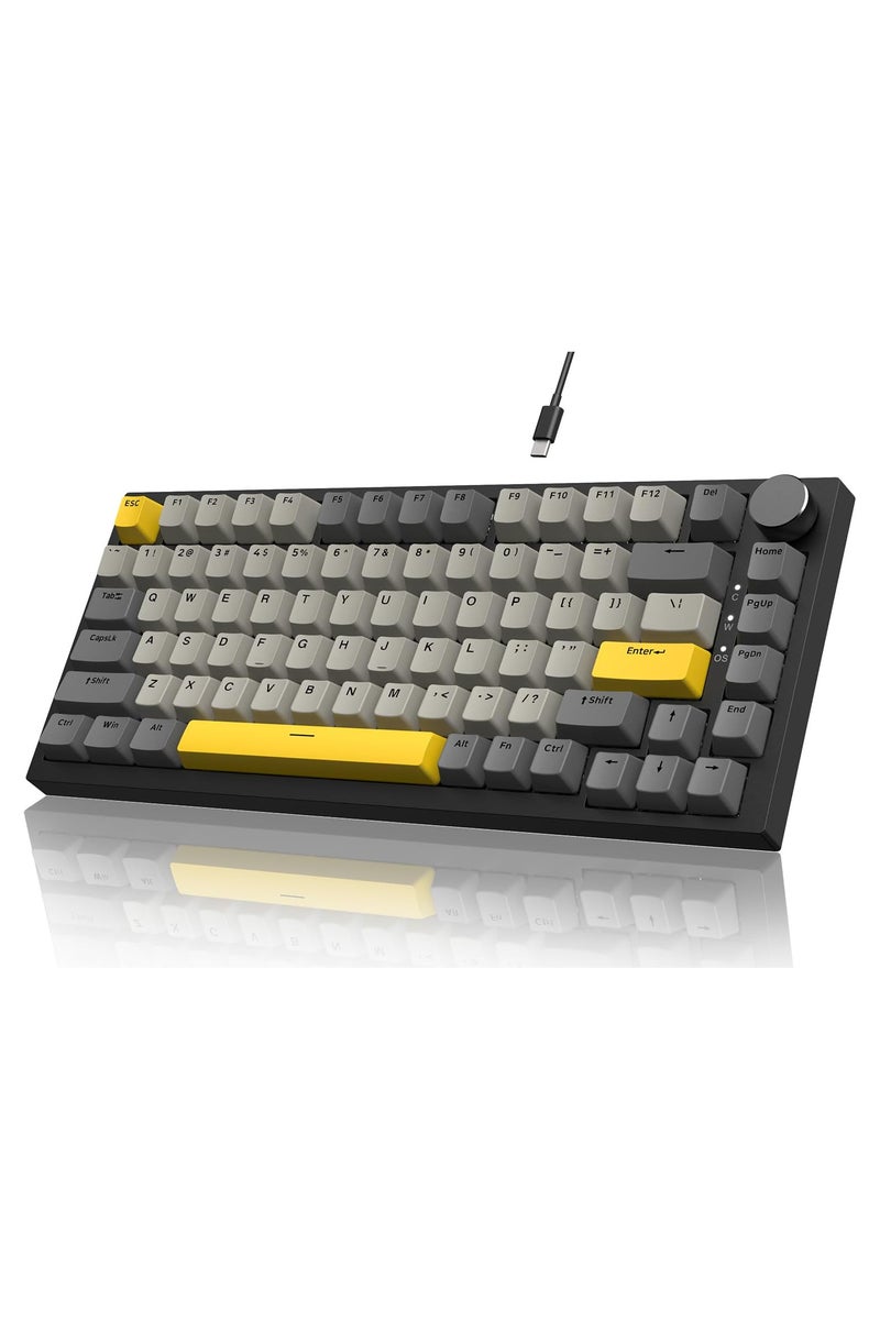إيه جاز AJAZZ AK820 75% Gasket-mounted Type-C Wired Ajazz Moon Switch Mechanical Keyboard - Image 1