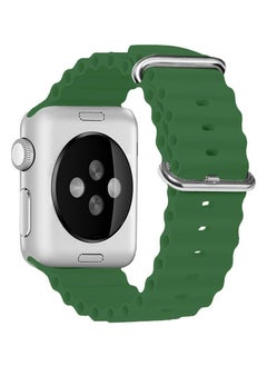 CATANES Apple Watch Ocean Band 49mm 45mm 44mm 42mm Soft Silicone Loop Strap for iWatch Series Ultra/8/7/SE/6/5/4/3/2/1 Green  - Image 2