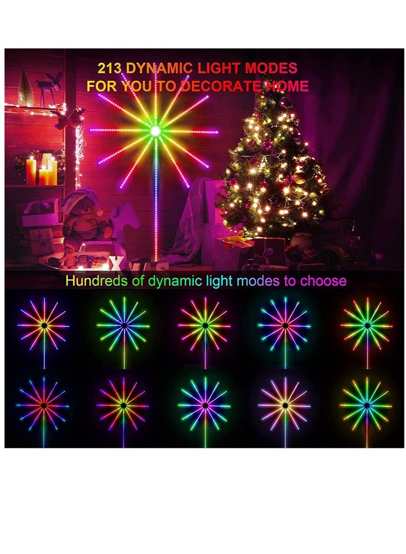 Fireworks irework LED Strip Lights, Fireworks Light Strip with Music Sync Timer Mode, RGB Dream Color Firework Wall Led Lights with Remote and App Control, Timing Function for Home Party Decor - Image 3