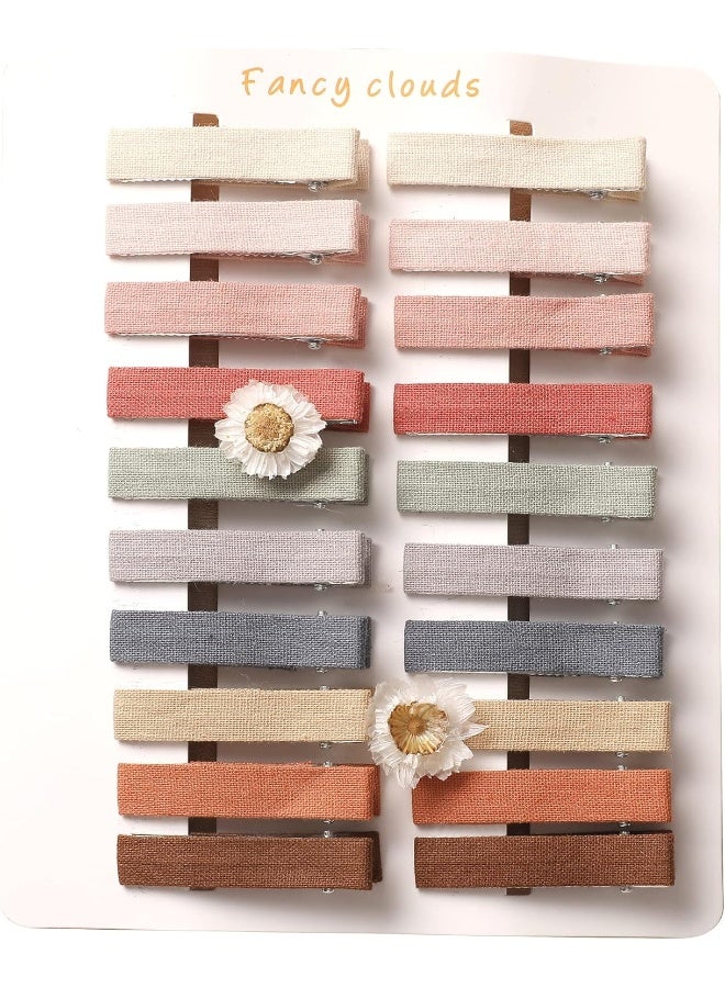 Fancy Clouds Hair Clips for Girls Women, Assorted 20Pcs Neutral Colors Hair Accessories for All Age Girls Toddler Baby Kids, Fully Lined Alligator Clips Handmade Barrettes - Image 1