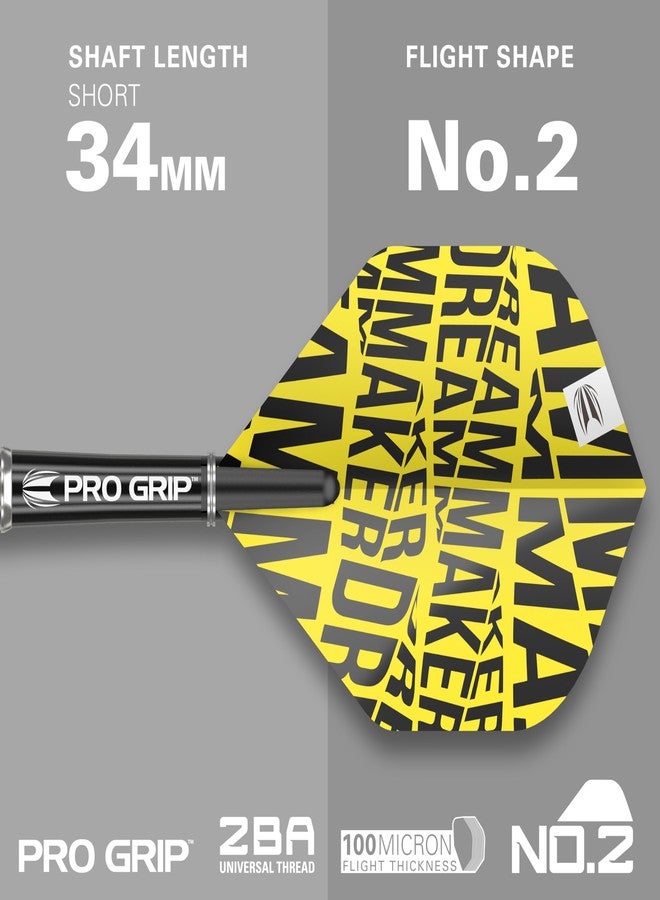 Target Darts Dimitri van den Bergh Dimi 23G 80% Tungsten Steel Tip Darts Set - 9 Pro Grip Shafts - 9 Pro Ultra Flights - Dart Wallet Bundle - Image 4