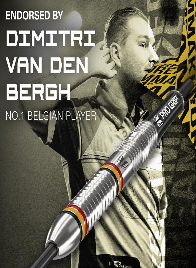 Target Darts Dimitri van den Bergh Dimi 23G 80% Tungsten Steel Tip Darts Set - 9 Pro Grip Shafts - 9 Pro Ultra Flights - Dart Wallet Bundle - Image 2