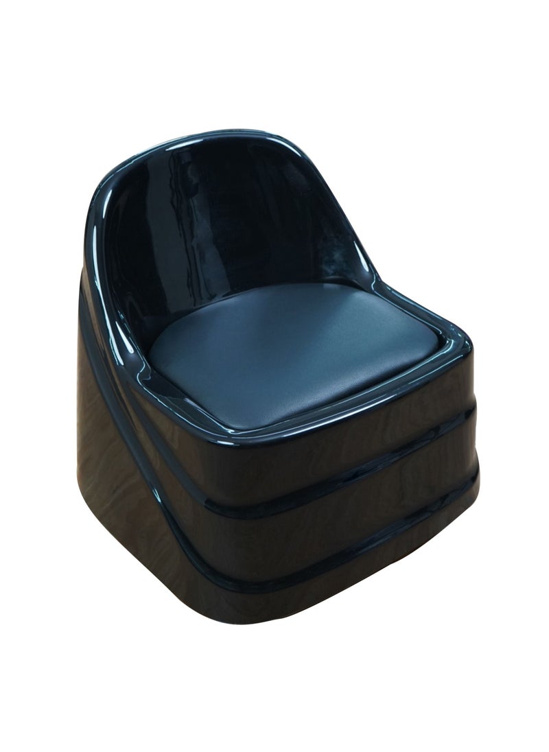 Meishida - Pedicure Stool Chair Heavy-Duty Rolling Chair with Back Rest for Salon (Black) - Image 1