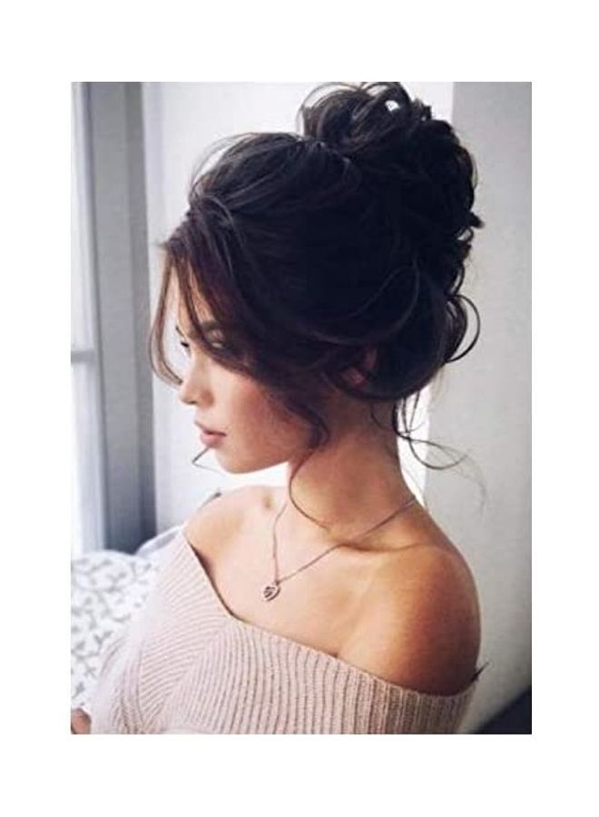 NIBEMINENT Scrunchies Extension Curly Wavy Messy Bun Hair multicolour 18inch