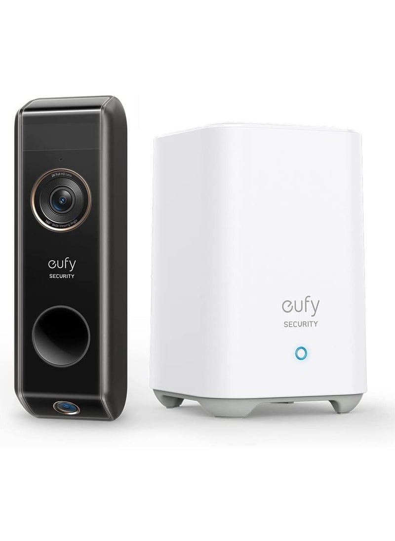 eufy - Security Video Doorbell Dual Camera (Battery-Powered) with Homebase, Dual Motion Detection, Package Detection, 2K HD, No Monthly Fee, 16GB Local Storage - Image 1