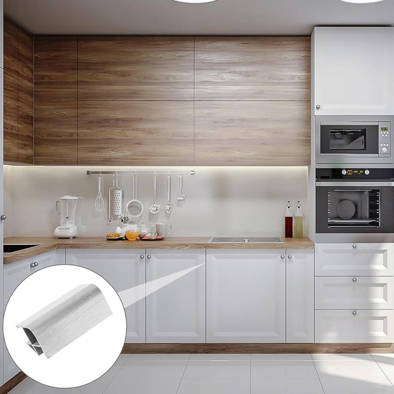 Kisangel 4Pcs White Corner Protectors for Furniture Edge Guards Cabinet Bottom Gap Stopping Rack - Image 4