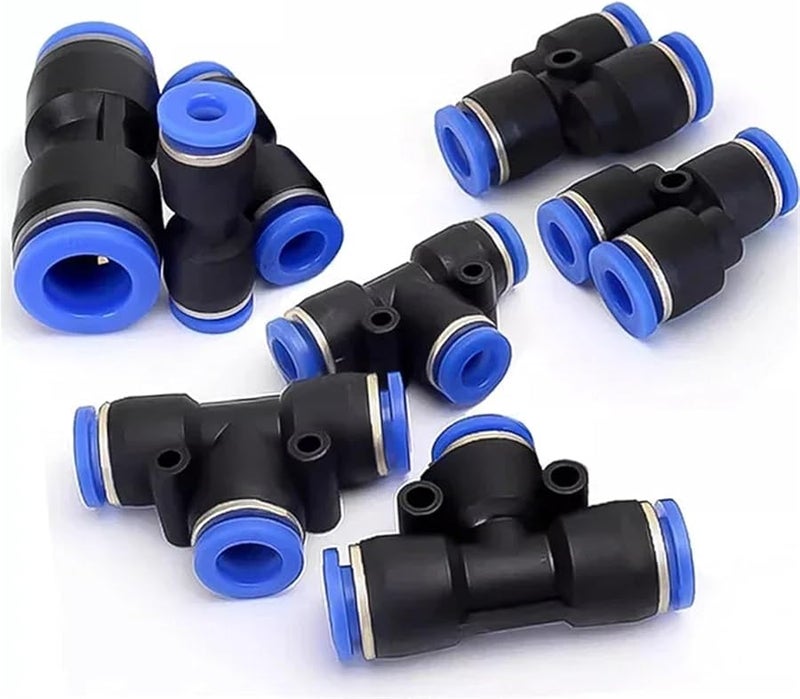 PEC8 6 وصلات هوائية سريعة التوصيل قابلة للدفع للاتصال بأنابيب بلاستيكية وخراطيم المياه - Image 5