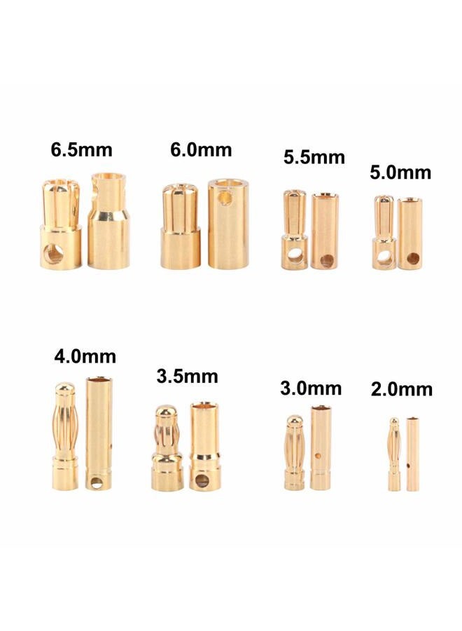 FLY RC 20 Pairs 4mm Gold Bullet Banana Connector Plug for RC Lipo Battery - Image 3
