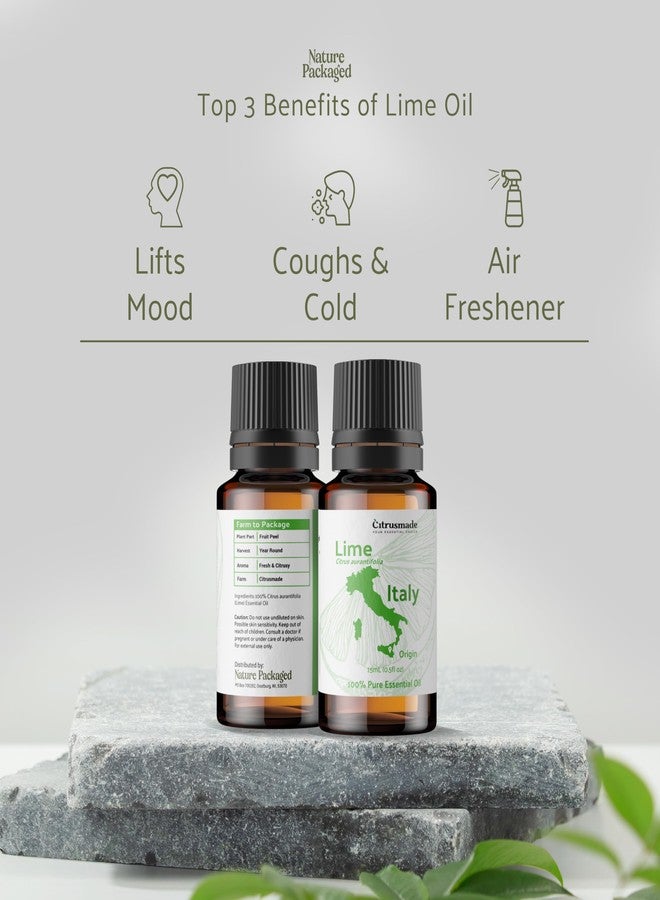 Nature Packaged Lime Essential Oil - Direct from Citrusmade in Sicily- Pure Essential Oils for Diffusers and Aromatherapy in The Mediterranean - 100% Pure Therapeutic Grade (15ml) - Image 2
