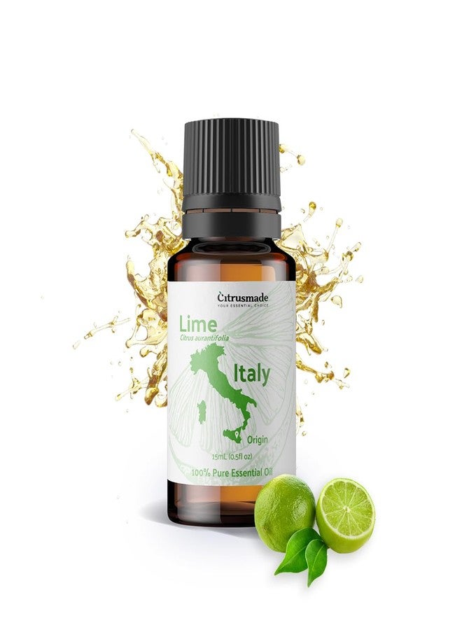 Nature Packaged Lime Essential Oil - Direct from Citrusmade in Sicily- Pure Essential Oils for Diffusers and Aromatherapy in The Mediterranean - 100% Pure Therapeutic Grade (15ml) - Image 1