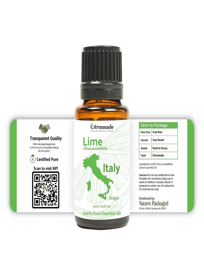 Nature Packaged Lime Essential Oil - Direct from Citrusmade in Sicily- Pure Essential Oils for Diffusers and Aromatherapy in The Mediterranean - 100% Pure Therapeutic Grade (15ml) - Image 5