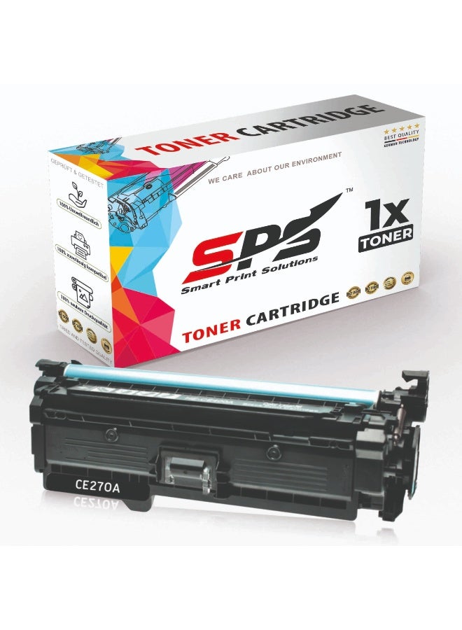 Smart Print Solutions SPS Compatible Toner Cartridges for HP - CE270A 650A | 1x Black | Yield upto 13,500 Pages - Image 1