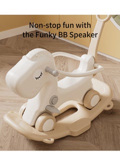 FULL JOY Rocking Horse With Backrest For  Toddler Baby  With Detachable Balance Board And Footrest 3*1  - Image 2