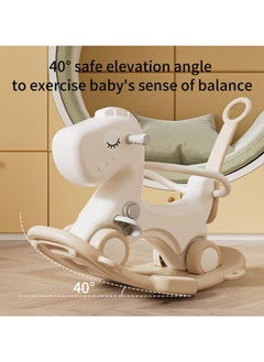 FULL JOY Rocking Horse With Backrest For  Toddler Baby  With Detachable Balance Board And Footrest 3*1  - Image 3