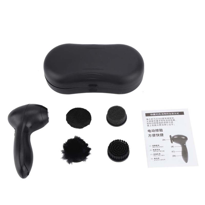 Portable Electric Shoe Polisher Machine Cleaning Brushes for Leather Bags Car Seat Maintenance - Image 1