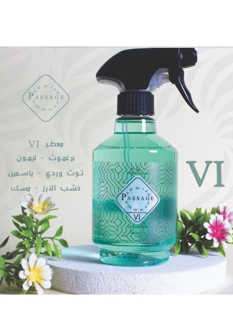 باسيدج سبراي معطر جو باساج 400 مل | مثالي للمنزل، الغرفة، المكتب، الكتان | نضارة طويلة الأمد (400،IV) - Image 3