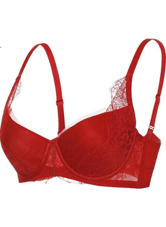 Aimer Women'S Bra, Minimizing For Large Push-Up, Comfortable, Lace, Romantic, Qimeng Am127611, Pink, C75 - Image 1