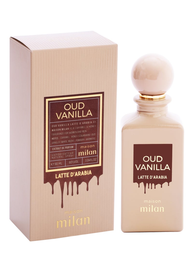 maison milan Oud Vanilla Latte D'Arabia 90ml Unisex perfumes - Image 4