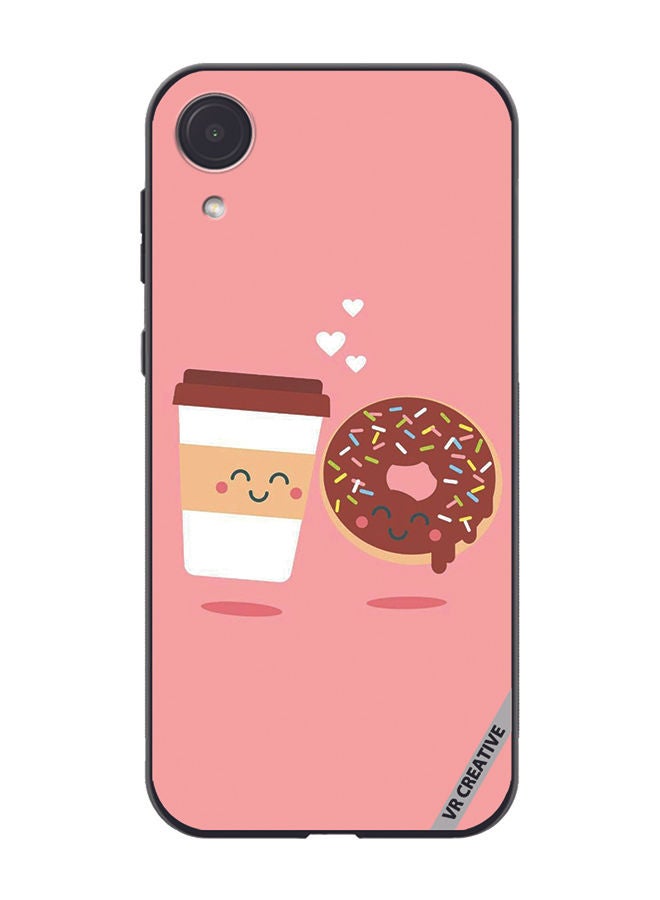VR CREATIVE Protective Case Cover For Samsung Galaxy A03 Core Donut And Coffee Design Multicolour - Image 1