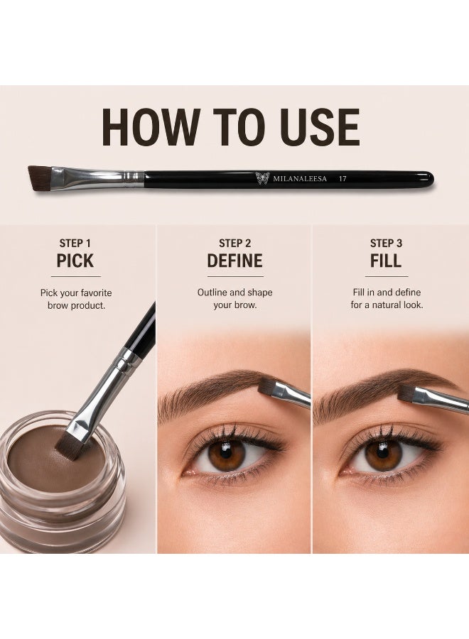 Angled Eyebrow Brush – Precision Brow Shaping Brush for Pomade, Gel & Eyeliner Application - Image 5