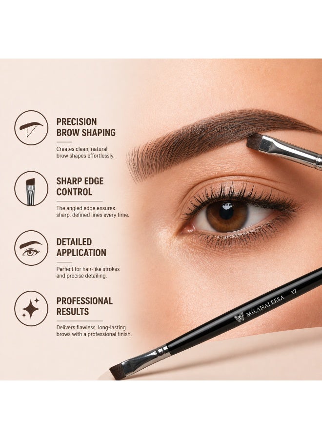 Angled Eyebrow Brush – Precision Brow Shaping Brush for Pomade, Gel & Eyeliner Application - Image 3