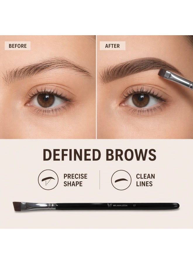 Angled Eyebrow Brush – Precision Brow Shaping Brush for Pomade, Gel & Eyeliner Application - Image 2