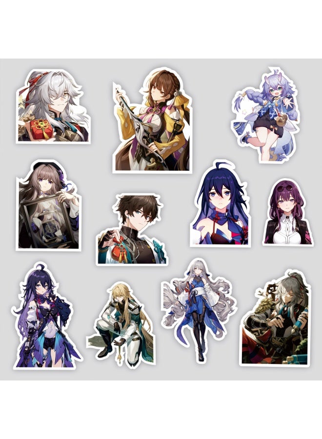 NIBEMINENT 68 قطعة ملصقات مائية كرتونية من هونكاي: ستار ريل، طباعة عالية الدقة بألوان زاهية، مناسبة للكمبيوتر المحمول، لوح التزلج، الأمتعة، زجاجة الماء، الجيتار، الأعمال اليدوية - Image 2