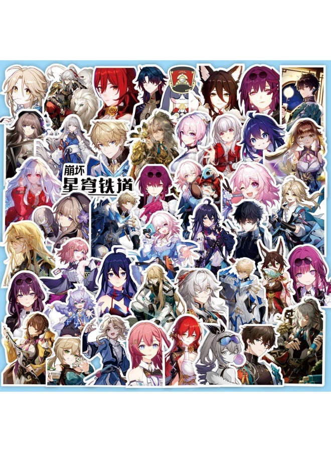 NIBEMINENT 68 قطعة ملصقات مائية كرتونية من هونكاي: ستار ريل، طباعة عالية الدقة بألوان زاهية، مناسبة للكمبيوتر المحمول، لوح التزلج، الأمتعة، زجاجة الماء، الجيتار، الأعمال اليدوية - Image 1