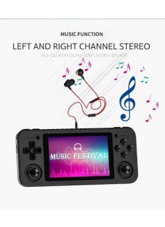 ANBERNIC  RG351P Handheld Game Console, Opening Linux Tony System Built-in 128G TF Card 5000 Classic Games 3.5-inch IPS Screen Retro Game Console (Black)  - Image 5