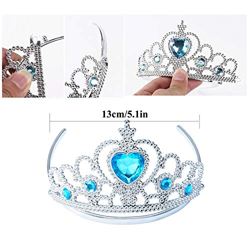 Yosbabe Arabian Princess Wig for Girls Black Braid with Tiara Princess Dress Up Costume Cosplay Halloween Accessories for Kids - Image 4