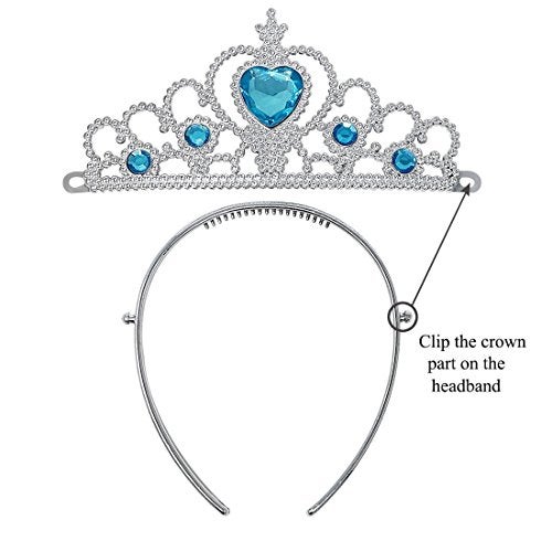 Yosbabe Arabian Princess Wig for Girls Black Braid with Tiara Princess Dress Up Costume Cosplay Halloween Accessories for Kids - Image 3
