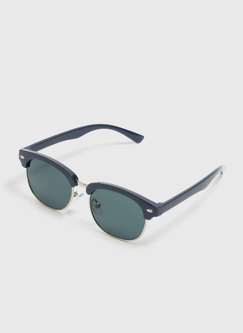 Matalan Boys Black Metal Aviator Sunglasses
