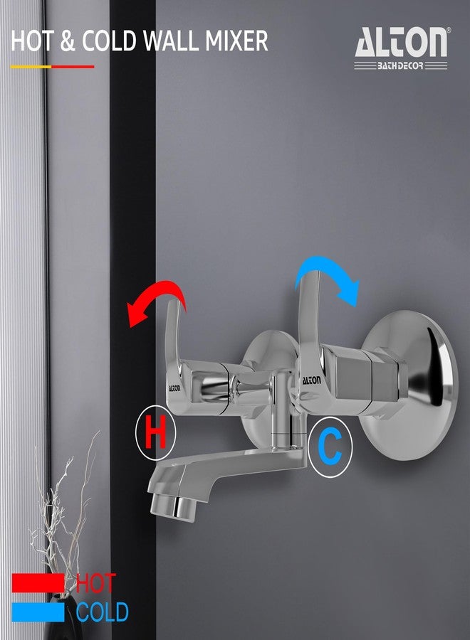 ALTON QBA9075 Brass, Wall Mixer Non Telephonic, Chrome Finish - Image 3