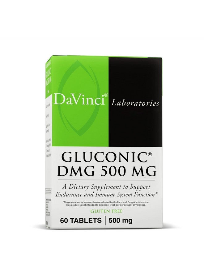 DAVINCI Labs Gluconic DMG 500 mg - Dietary Supplement to Support Endurance and Immune System Function - with 500 mg N,N-Dimethylglycine per Tablet - Vegetarian - Gluten-Free - 60 Chewable Tablets - Image 1