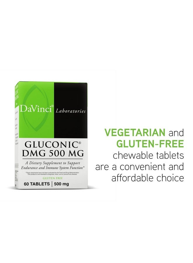DAVINCI Labs Gluconic DMG 500 mg - Dietary Supplement to Support Endurance and Immune System Function - with 500 mg N,N-Dimethylglycine per Tablet - Vegetarian - Gluten-Free - 60 Chewable Tablets - Image 5