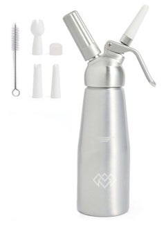 Whipped Cream Dispenser, Aluminium Cream Whipper with 3 Decorating Nozzles 500ML Cream Charger Dispenser for Cake Cheese Dessert
