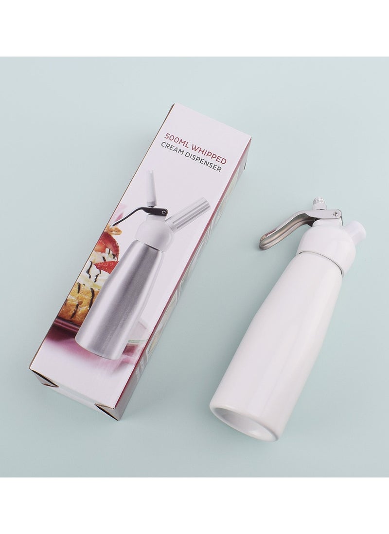 MARK STORE - Whipped Cream Dispenser, Aluminium Cream Whipper with 3 Decorating Nozzles 500ML Cream Charger Dispenser for Cake Cheese Dessert - Image 1