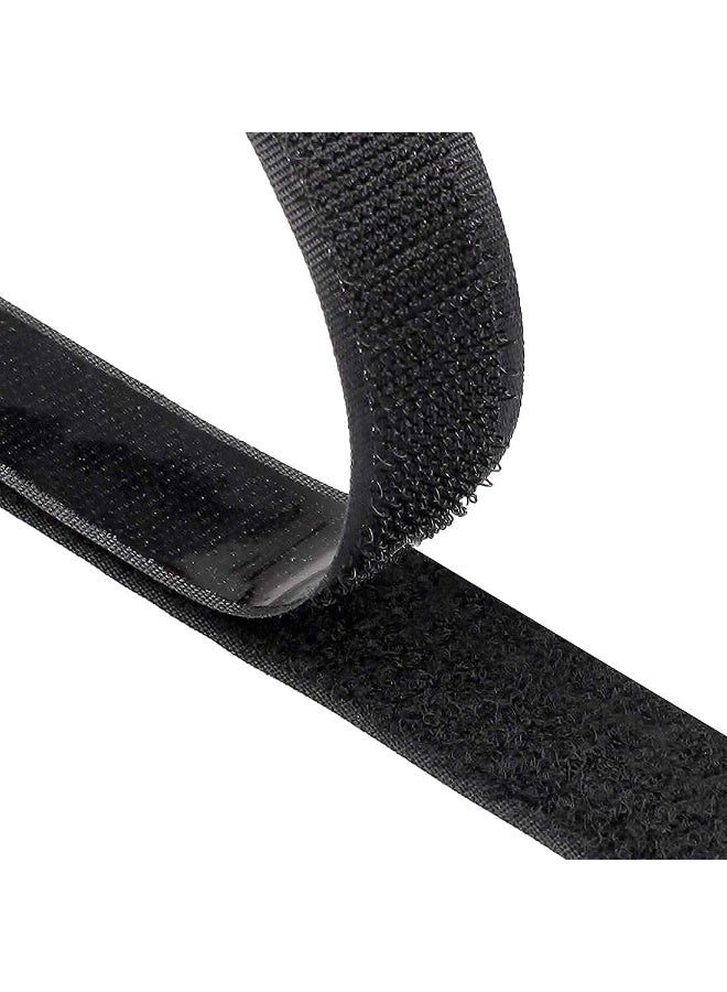 Generic Adhesive Hook and Loop Tape, 8 m Extra Strong Double-Sided Sticky Tape, Self-Adhesive Sticky Back Fastening Tape, 20 mm Wide,Black  - Image 1