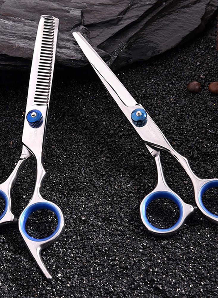 طقم مقصات قص الشعر الاحترافية 11 قطعة مقص حلاقة مقصات تحفيف متعددة الاستخدام - Image 3