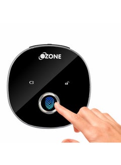 Ozone Ozone Fingerprint Lock Compact Round and Handy, Access, RFID Locking System Smart Furniture Lock (Black) (FINGERPRINT)  - Image 1
