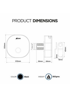 Ozone Ozone Fingerprint Lock Compact Round and Handy, Access, RFID Locking System Smart Furniture Lock (Black) (FINGERPRINT)  - Image 4