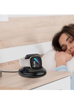 Y&D Charger Compatible with Fitbit Sense/Fitbit Versa 3 Charging Dock, Anti-Slip Replacement Cable Stand Station 100cm Cord Accessories Cradle Base Holder for Sense/Versa Smartwatch  - Image 3
