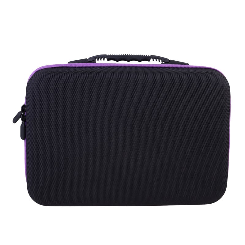 15ml Essential Oils Storage Bag 60 Grid Essential Oil Travel Holder Portable Essential Oil Organizer (Purple, 15ml Lining) - Image 1
